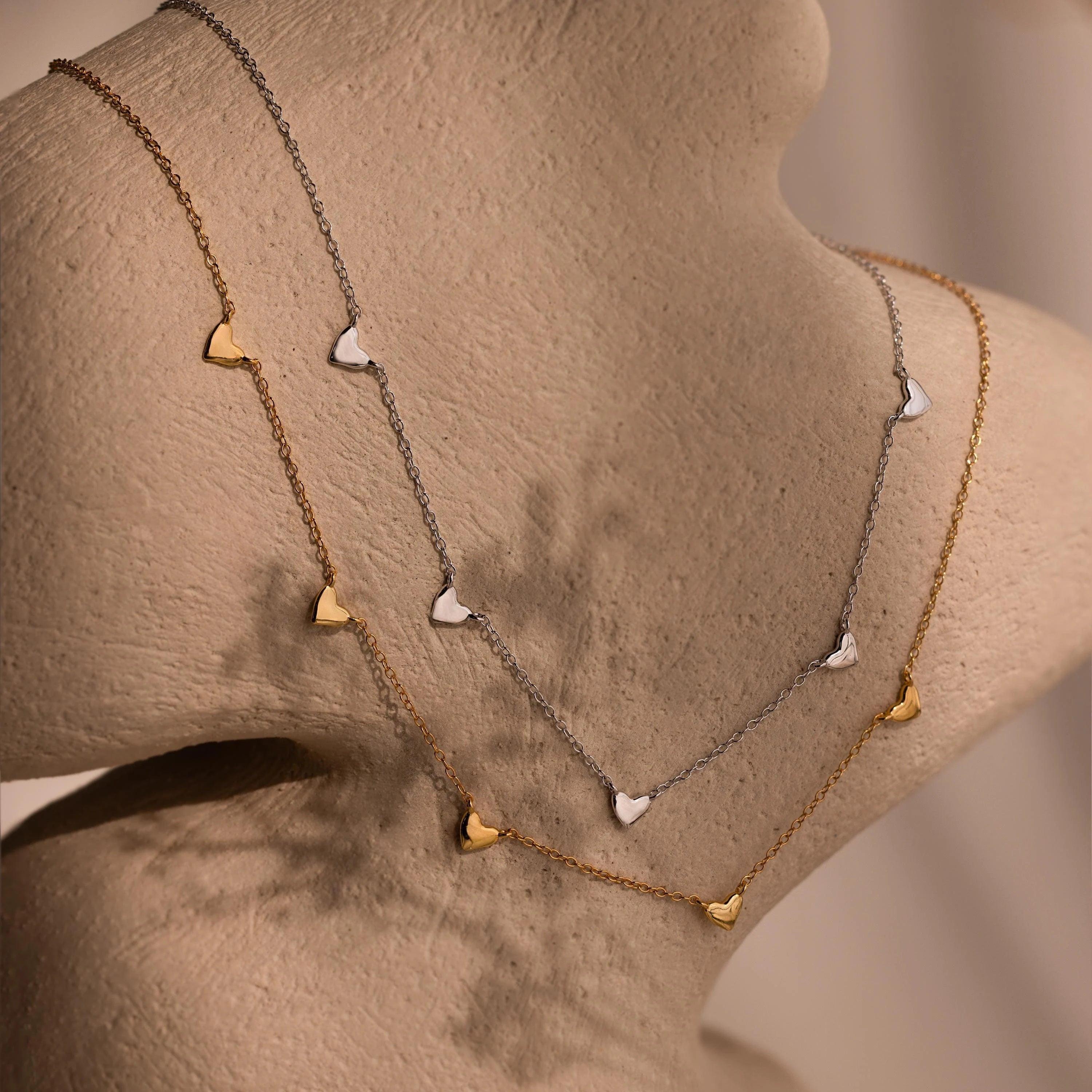 Heart Station Necklace by Caitlyn Minimalist