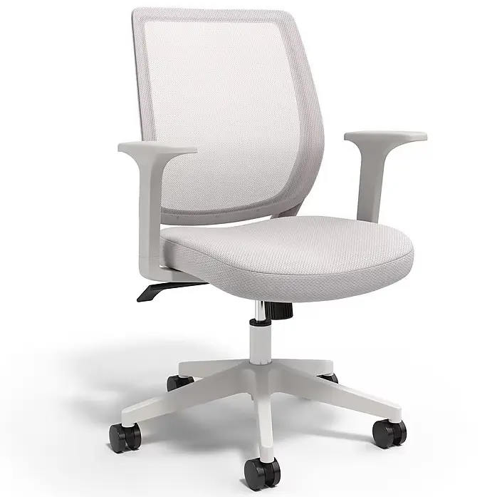 Staples Essentials Ergonomic Fabric Swivel Task Chair, Gray (ST63127)
