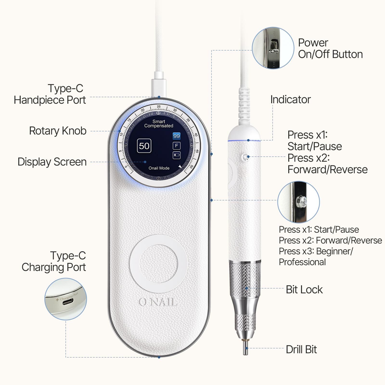 O Nail AI LED Nail Lamp and Professional Nail Drill Set