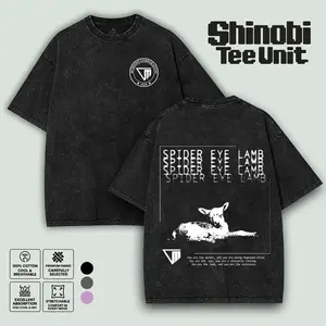 Outlast Trials SPIDER EYE LAMB Washed T-Shirt, Video Games, Horror Vintage Shirt, Game Fan, hoodies men Streetwear Tops Black Fabric Menswear