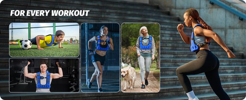 【Jumpstart Sale】ZELUS Weighted Vest for Women Men, 6/8/12/16/20lb Weight Vest with Arm Pouch Reflective Strips, U-Shaped Rucking Vest for Strength Training Muscle Building, Walking Running Vest for Fitness|Glutes Workout Equipment