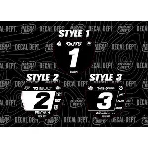 Pre-designed ODI Plate Decals - ADD NUMBER TO ORDER NOTE!