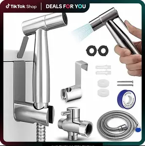 Toilet  Adapter Hose Bidet Sprayer,Adjustable Water Pressure for Feminine Wash,Baby Diaper & Multi-UseTikTokShopBlackFriday Head Instant Hot Heater Shower Set bathroom sink strainer drain Brass Finish Stainless Steel Drain Stopper holder rotatable bracket