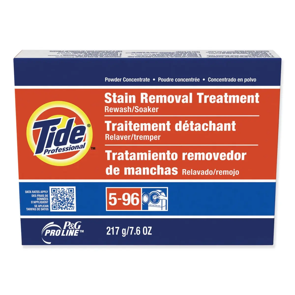 Tide Professional PGC51046 High Efficiency Unscented Household Stain Removal Detergent Powder - Front Load Safe, 7.6oz, 14 Packs, For Washable Fabric, Home Care Supplies