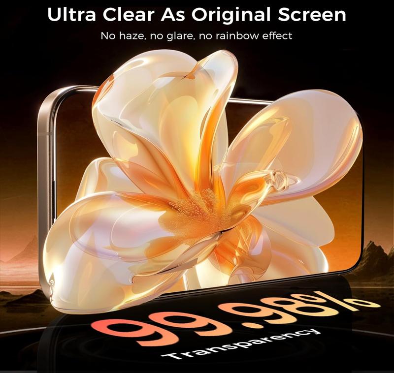 One Fish Screen Protector 2 Pack for iPhone & Samsung Privacy Protection  Dust Free Crystal Clear  Scratch-Resistant