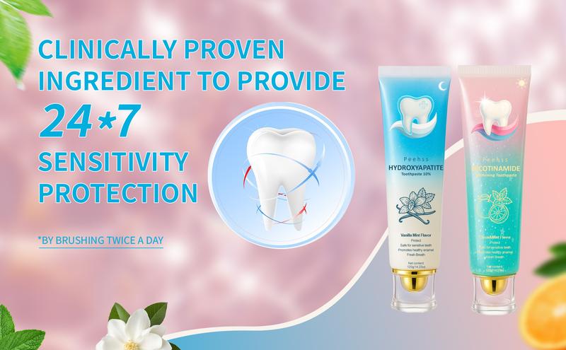 Hydroxyapatite  10% + Niacinamide Whitening toothpaste , Enamel Repair & Gum Care, Nano Hydroxyapatite - Sensitivity Relief, Whitening, Fluoride-Free, Breath Freshening nicotinamide Oral Hygiene Essentials