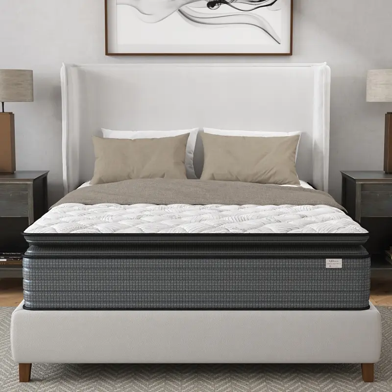 NapQueen Isabella 14-in Full Orthopedic Memory Foam Hybrid Pillow Top Mattress - CertiPUR-US Certified, Made in USA, Ergonomic, Water Resistant, Pre-Assembled High-Quality Memory Foam Mattress