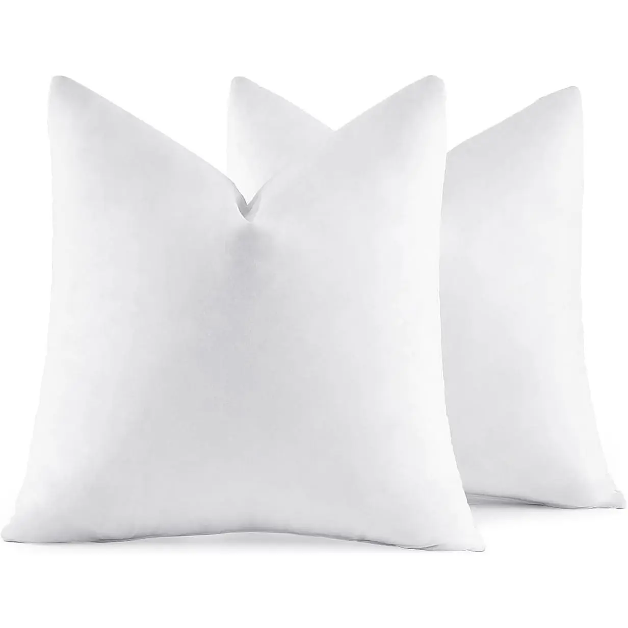 26x26 Euro Pillow Inserts,Set of 2 Down  Throw Pillows for Couch Sofa Bed, Decorative Fluffy Throw Pillow Inserts Cotton Fabric,White