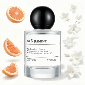 RISNOW Floral fragrance 50ml – NO.3 JASMINE women ‘ s perfume Long-lasting fragrance [ with Portable Travel Spray Bottle ]