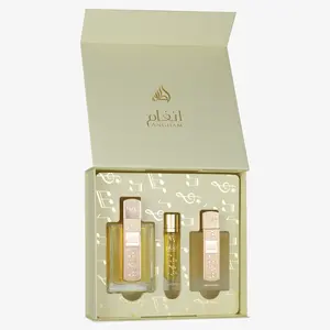 Lattafa Angham Gift Set 3 pieces - Perfume 100ml + perfume travel size 12ml + hair mist 50ml