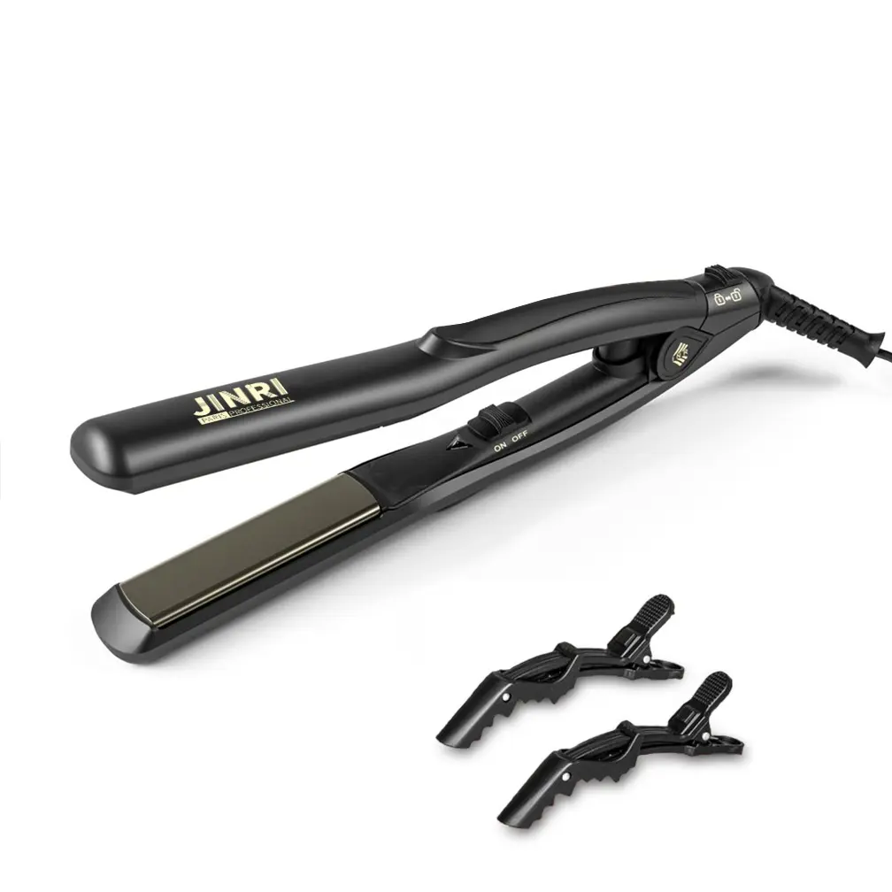 Hair Straightener with Titanium Plates 0.8 inch Flat Iron, Perfect Travel Size Hair Straightener Dual Voltage（100-240V）， Black Comfort curling irons hair curler hair styling tools,back to school,back to school haul