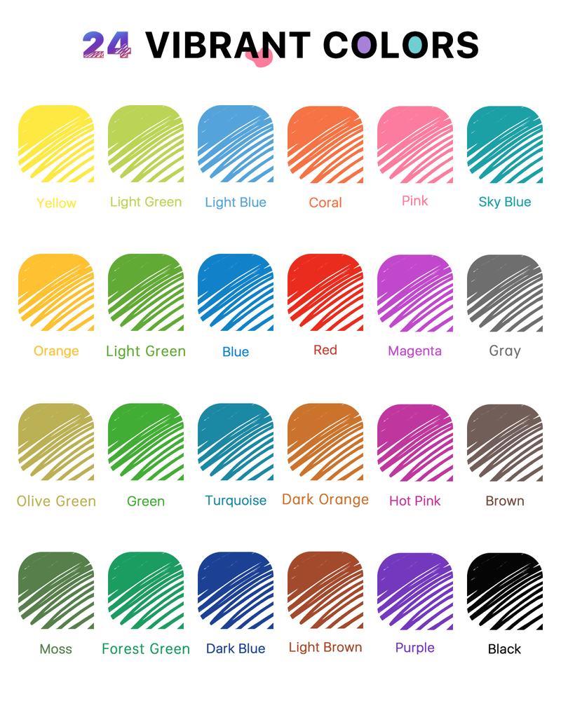 Four Candies Erasable Gel Pens, 12/18/24 Colors Retractable Fine Point 0.7mm Erasable Pens with Eraser for Everyday Use & Educational Purposes, for planner, students, teachers, nurses and artists, magical pen