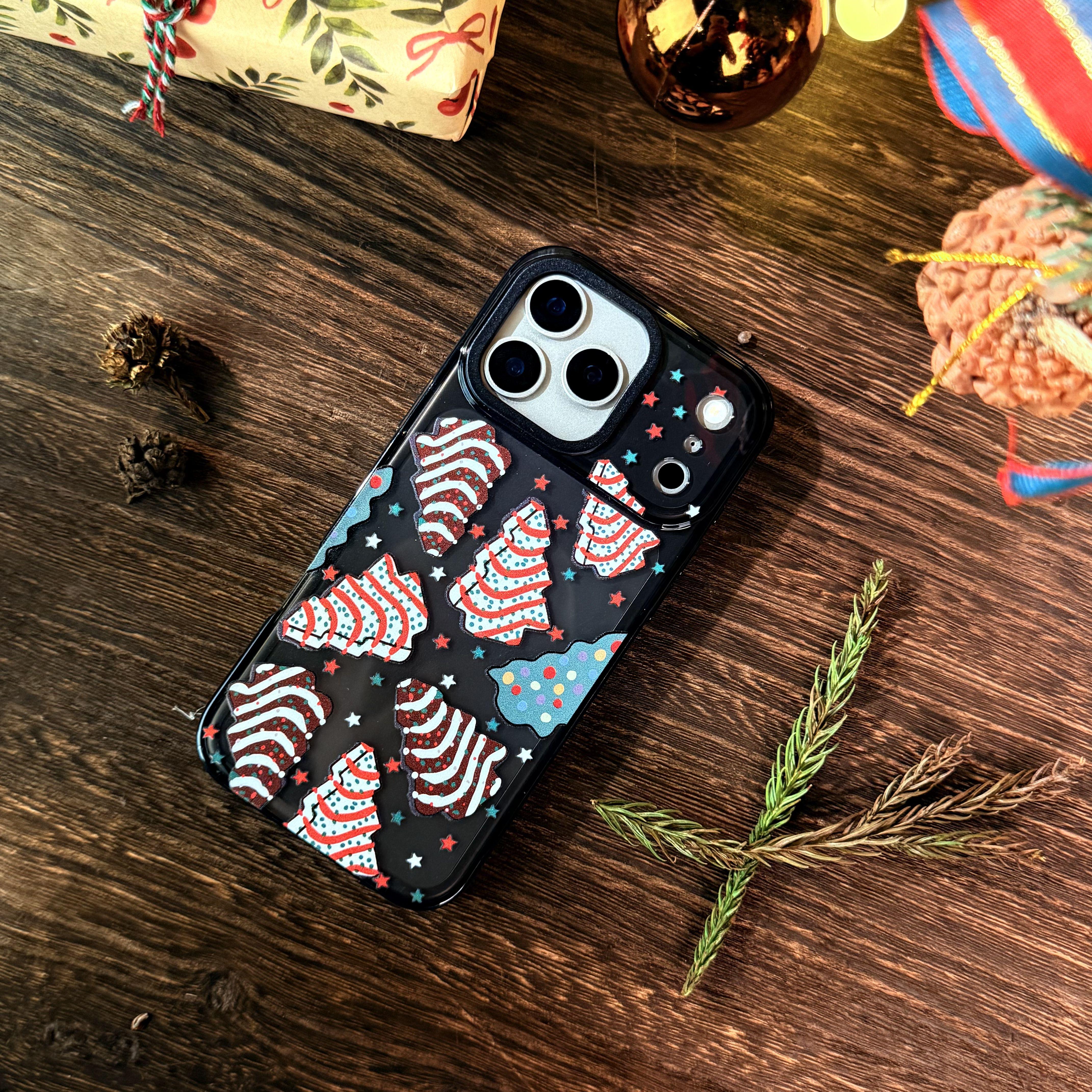 Christmas Tree Phone Case for iPhone 17Pro Max Air 16 15Plus 14 13 12 11, Two-color TPU, Shockproof Drop, Protection Durable, Christmas Gifts for Girls.JL28
