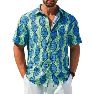 Runcati Mens Short Sleeve Shirts Button Down African Traditional Pattern Dashiki Shirt Casual Vintage Floral Hippie Tops Bold And Vibrant