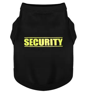 Discover Cozy Cotton Canine Wear: Soft, Lightweight, and Breathable Dog Shirt Vest with Eye-Catching Graphics(Security), Keeping Your Furry Friend Warm and Comfy!