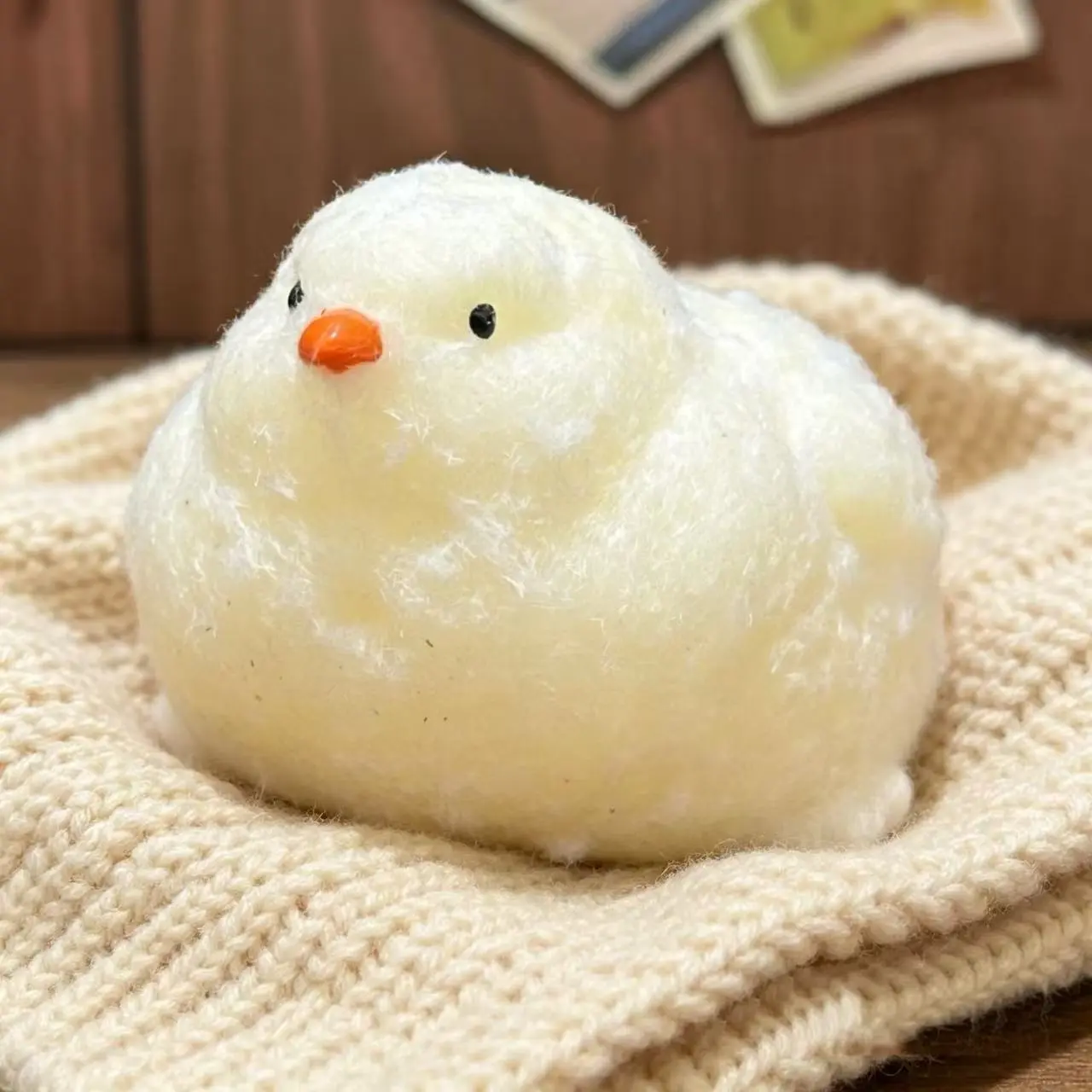 Chick Shape Silicone Rubber Squishy Toy - Slow Rebound, Soft Texture Desk Fidget Buddy with Fluffy Down for Stress Relief (Sensory Friendly Stress Relief Toy), Relaxation