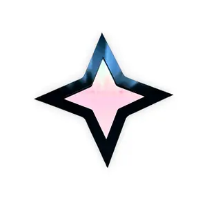 StarPop Colored Mirror: Retro Colorful Compass Star Wall Hanging