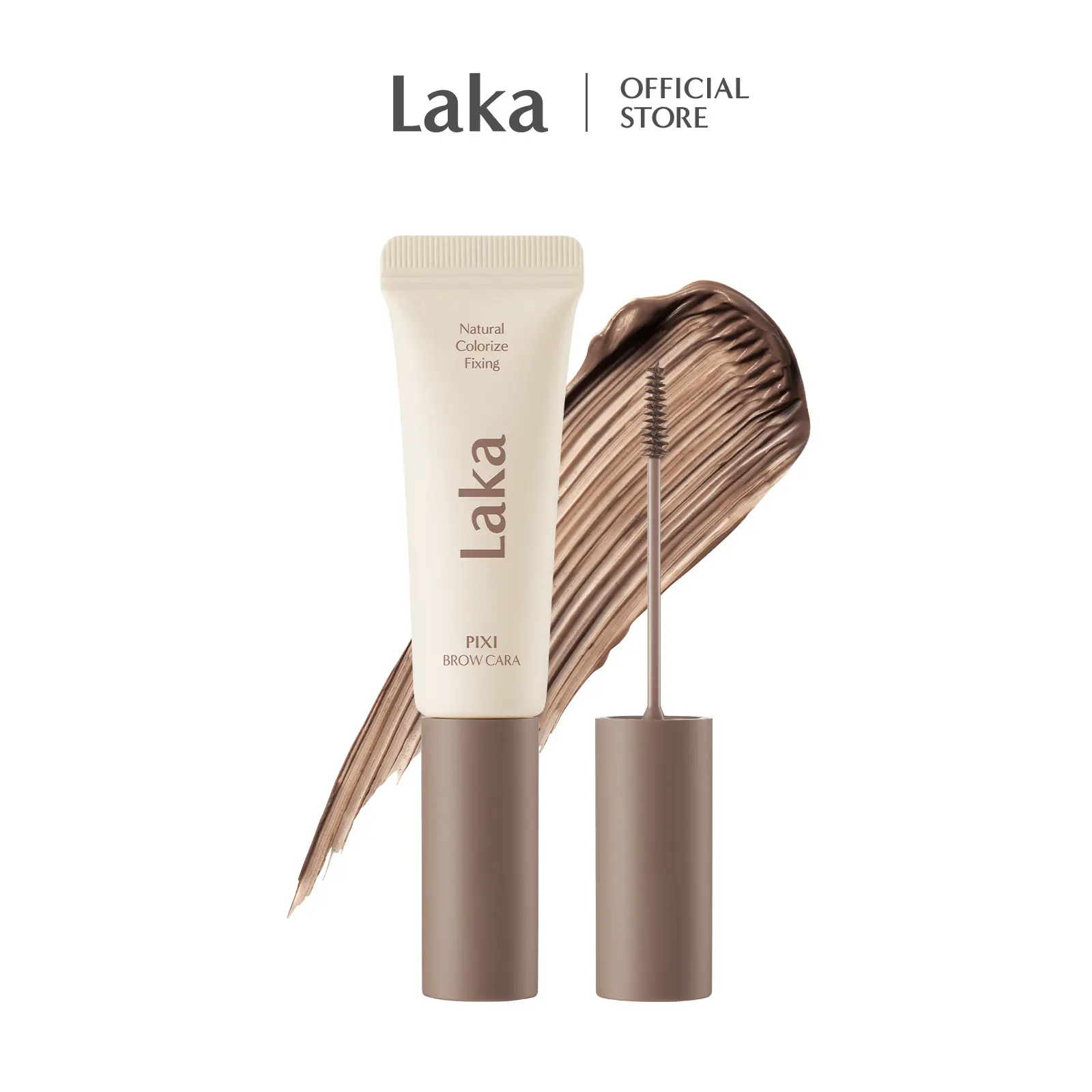 [Laka] Pixi Eyebrow Mascara — Eyebrow Gel to Fix and Shape Brows, Clump-Free, Brow Fixer with Slim Precision Brush