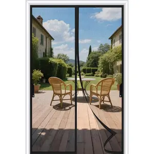 Magnetic Screen Door Fit Door Size:32"x80", Screen Itself Size 34"x81", Enjoy Breeze, Hands Free Entry, Reinforced Fiberglass Mesh Anti-Tearing, Pet & Kid Friendly, Strong Magnets for Patio/Front