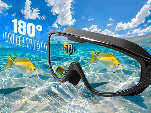 Rantizon Swim Goggles 2 Pack, Wide View Anti Fog&UV Swimming Goggles for Audlt, No Leaking Swim Glasses for Men Women Kids Nose Clip