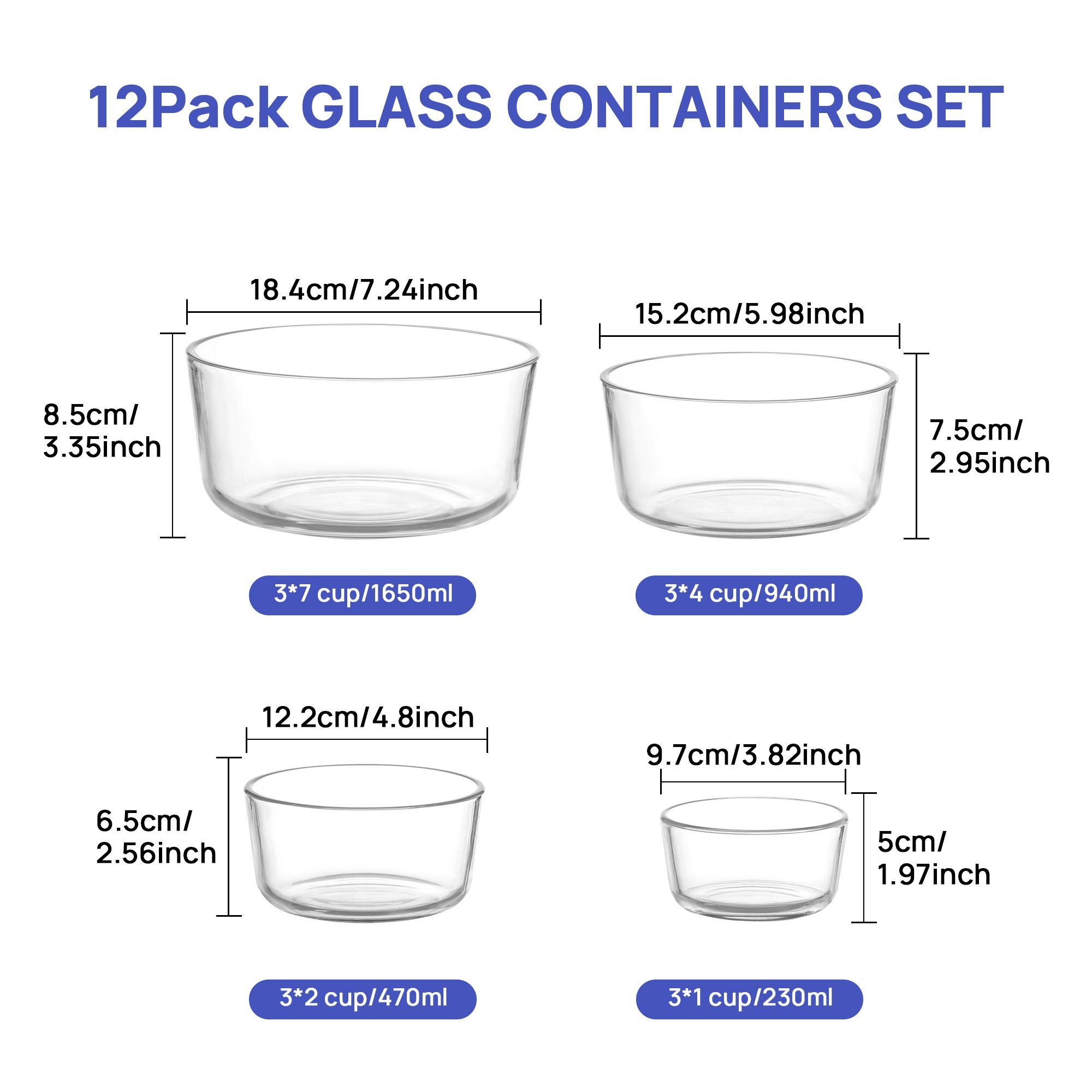 [Video Only] Vtopmart 18 Pack Glass Food Storage Containers with Lids -Stackable Design for Kitchen Utensils Oven Microwave Freezer Dishwasher Kitchenware  Square Fridge Organizers Insulated Lunch Compartment Green Rectangle