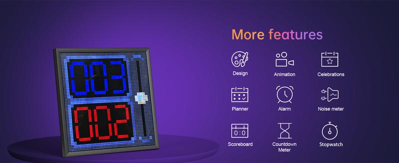 Divoom Pixoo-64 WiFi Pixel Cloud Digital Picture Frame 64x64 LED Display APP Control for Gaming Room Decor & Social Media Fan Counter - Decorative