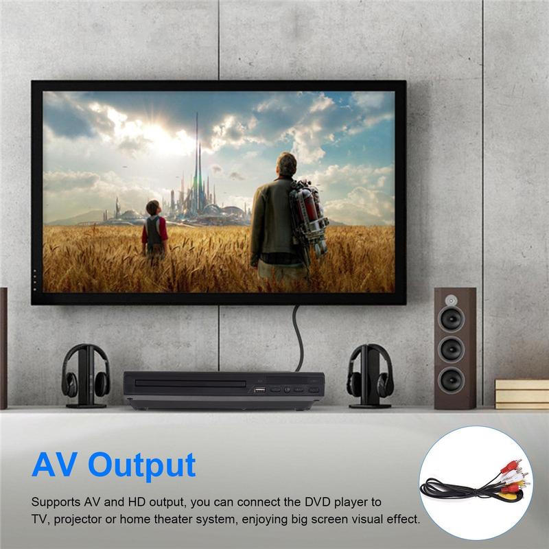 DVD-225 Home DVD Player DVD CD Disc Player Digital Multimedia Player AV Output with Remote Control