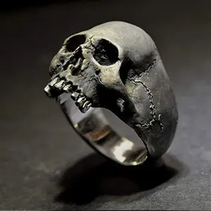 Hot Sale Style New Creative Simple Style Personalized Skull Ghost Head Domineering Men's Ring alt jewelry