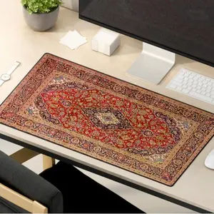 The Dude Persian Rug Desk Mat,Balkan Mouse Pad,Big Lebowski Inspired Rug, The Dude Persian Rug Desk Mat - XL Gaming and Office Mousepad, Intricate Floral Pattern Mouse Pad | Elegant Vintage Desk Decor | Aesthetic Workspace Accessory for Home Office
