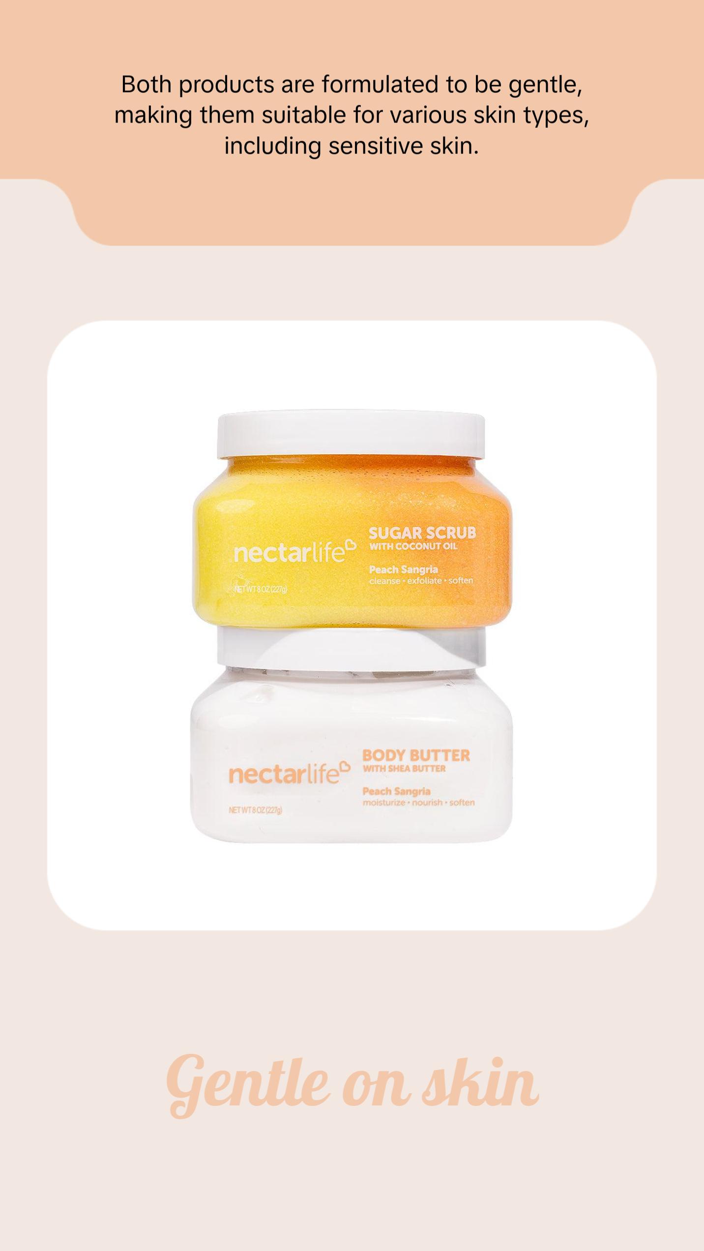 Sugar Body Scrub & Shea Body Butter Duo Set for Smooth and Supple Skin Apricot Avocado Body Care Moisturizing Sugar Glow skin  soothing