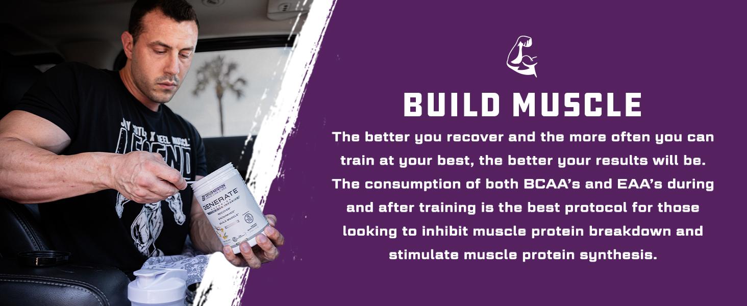 Cutler Nutrition - Generate - BCAA and EAA Amino Acid Recovery and Intra Workout Supplement - Delicious Flavors - 30 Servings