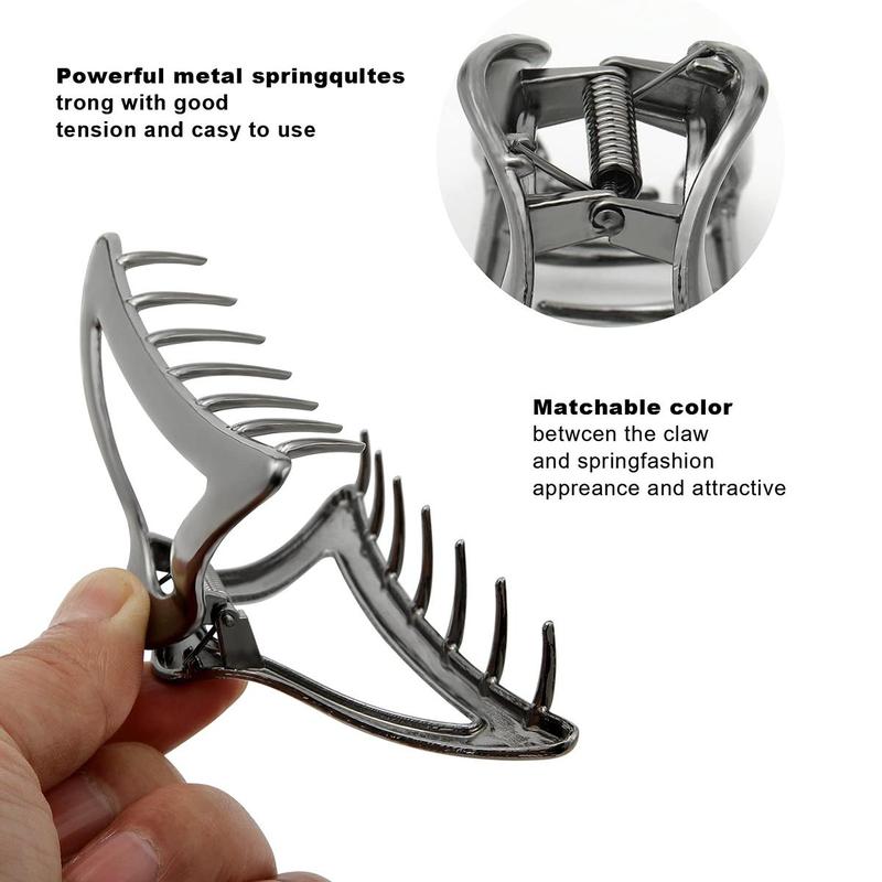4-Piece Suit Hair Clips Metal Claw Clip for Women Strong Hold Claw for Heavy Hair Irregular Large Clips Hair Accessories for Long Thick Hair