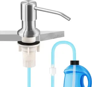 2026 End the Kitchen Sink Clutter with an Installed Soap Station – A 47" Tube Connects Your Bottle Directly to a Brushed Nickel Pump for a Cleaner, More Stylish Countertop
