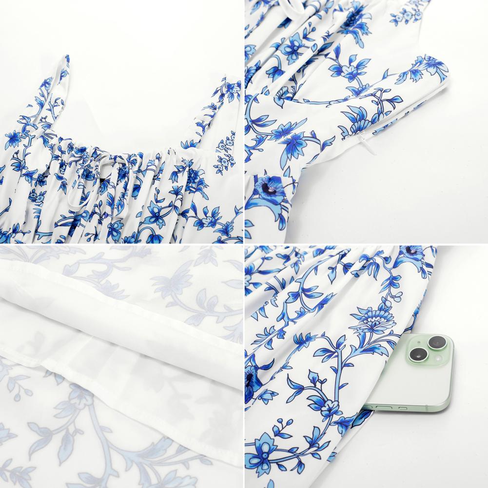 【Grace Karin】 Women's Floral Midi Dress Corset Sundresses 2026 Summer Spring Vacation Milkmaid Dresses SpringStatements