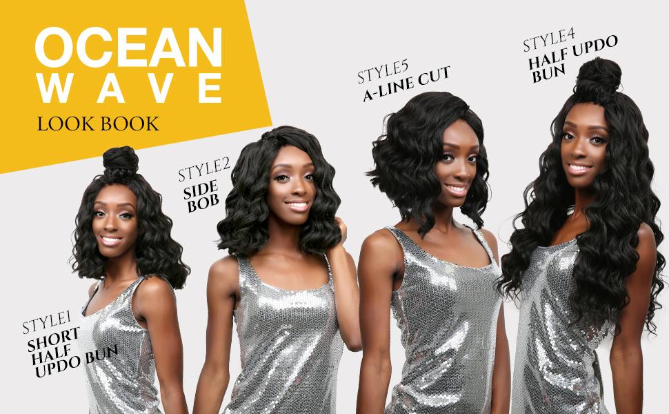 Authentic Synthetic Hair Crochet Braids 6X Ocean Wave 20"