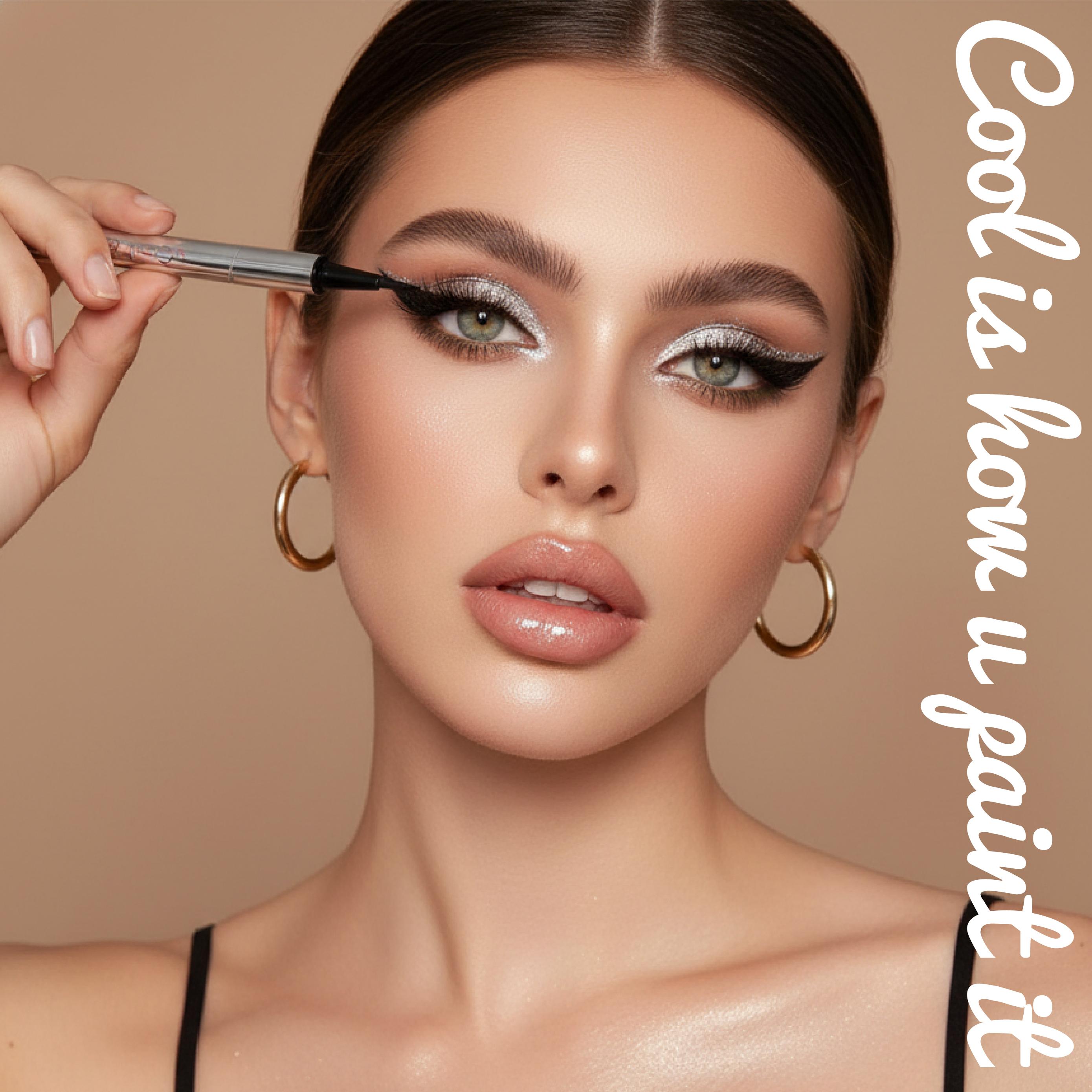 uCoolMe Waterproof Liquid Eyeliner Tawny Brown & Black Long Lasting No Smudge Eyeliner for Women's Makeup Beauty Cosmetics Flawless Look All Day TiktokShopHolidayHaul