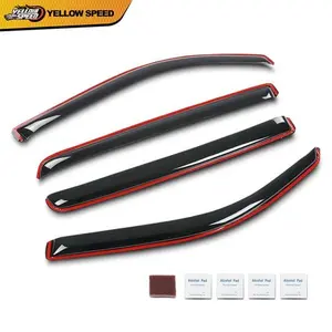 In-Channel Window Visors Vent Rain Guards Fits 2019-2025 Dodge RAM 1500 Crew Cab Car Accessories Vehicle Truck