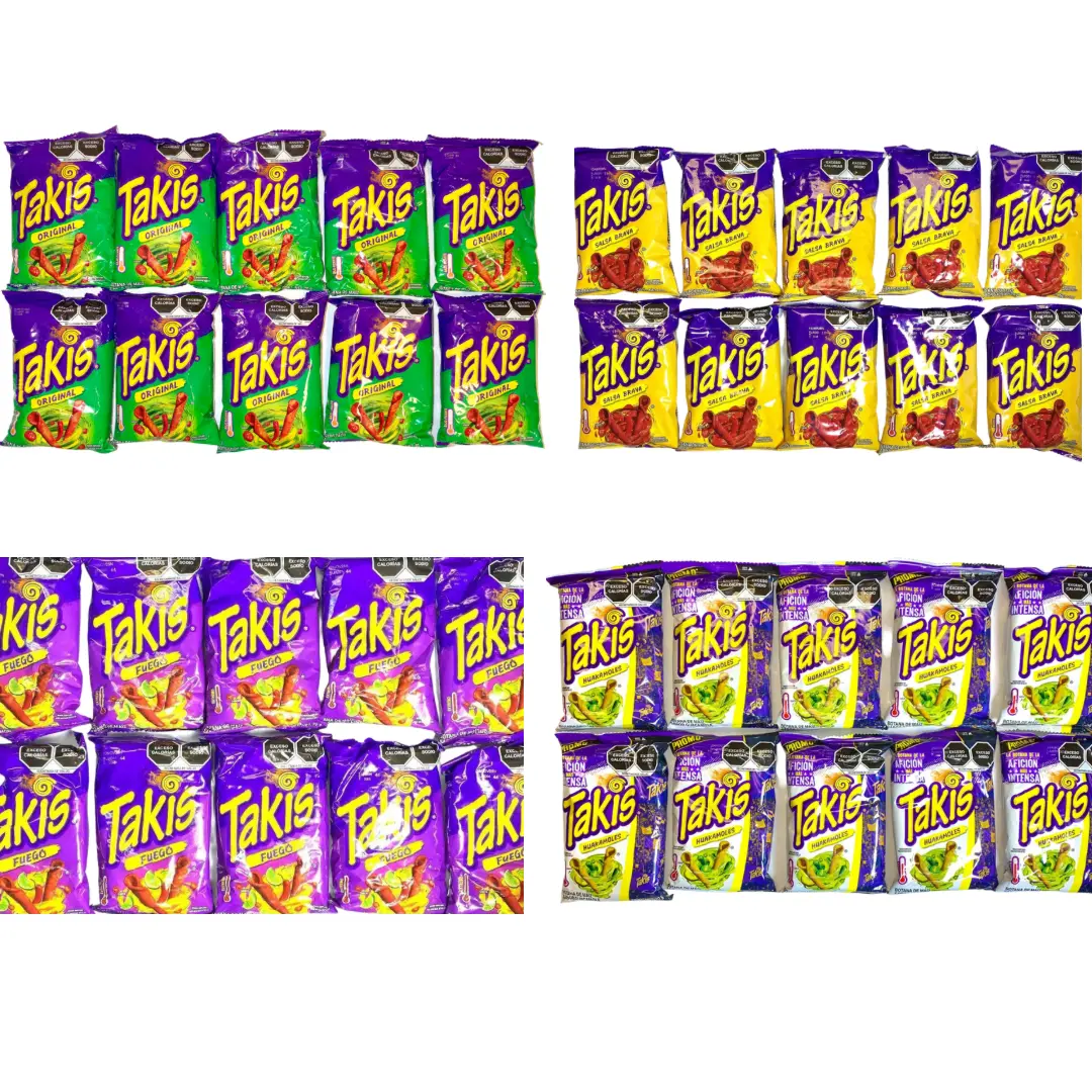 10 - PK TAKIS -  Chips -70 GRAMS PER BAG- Snack Crispy Crunchy Bite - MEXICAN CHIPS - PAPITAS MEXICANAS - SABRITAS