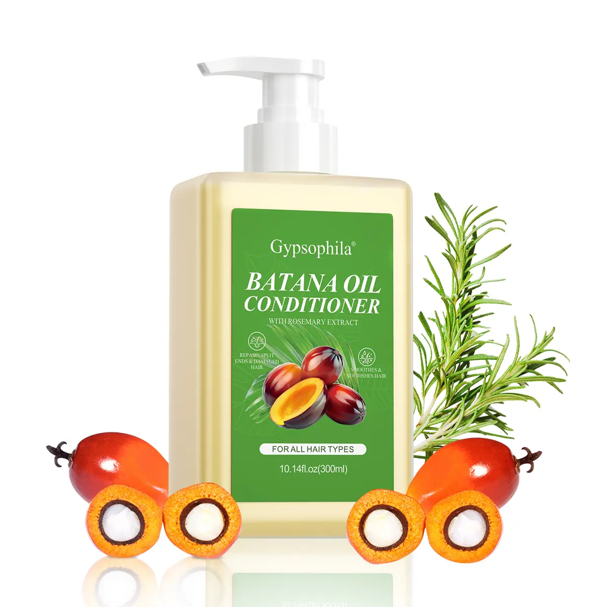 Gypsophila Batana Oil Conditioner - 10.14 oz (300ml) Natural Extracts Moisturizer for Daily Haircare, Deep Moisture Repairing, Silky Smoothness, Frizz Control, Glossy Hair & Hair Glow
