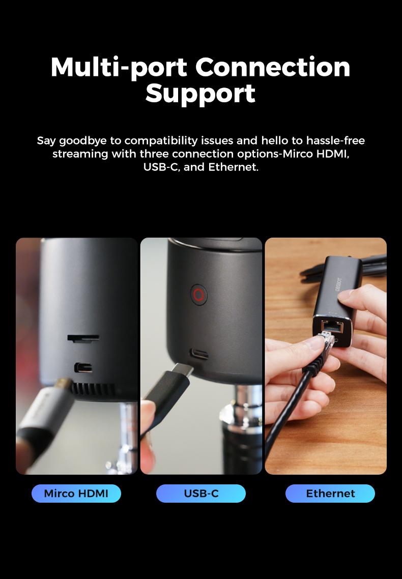 OBSBOT Tail Air - NDI Camera 4K, AI Tracking PTZ Camera