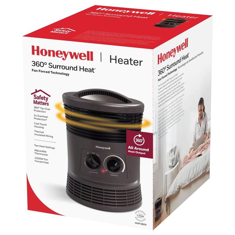 Honeywell HHF360B 1500W 360? Surround Indoor Heater Black