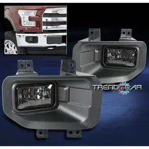 2015-2017 FORD F-150 FRONT BUMPER DRIVING FOG LIGHT LAMP SMOKE w/HARNESS+SWITCH