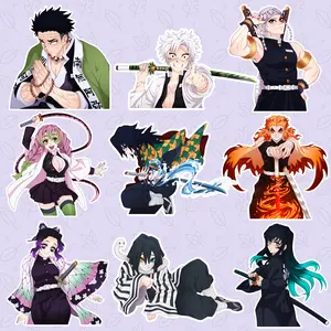 Demon Slayer Inspired Anime Stickers and Magnets - Waterproof - UV Protection - Vinyl - Glossy - Laminated - Tomioka Giyu - Sanemi Shinazugawa - Obanai Iguro - Rengoku Kyojuro - Uzui Tengen - Mitsuri Kanroji - Kocho Shinobu - Gyomei Himejima