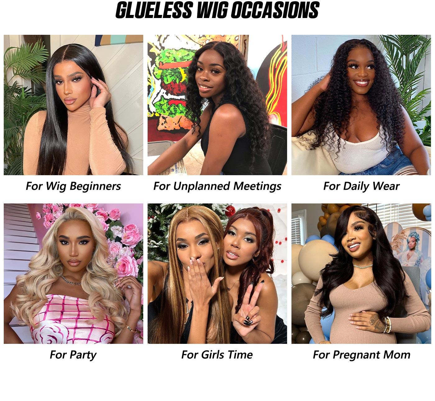 OQ HAIR Pre Bleached Knots Pre Cut Lace 4x6 HD Straight Hair Wear Go Glueless Wigs Invisible Melted Hairline Wigs