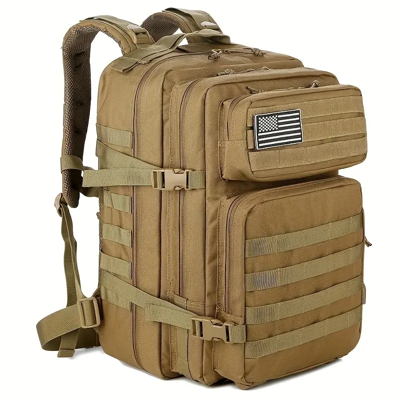 Durable Outdoor Rucksack - 50L High-Capacity Multi-Use Tactical Backpack for Men, Hiking, Camping