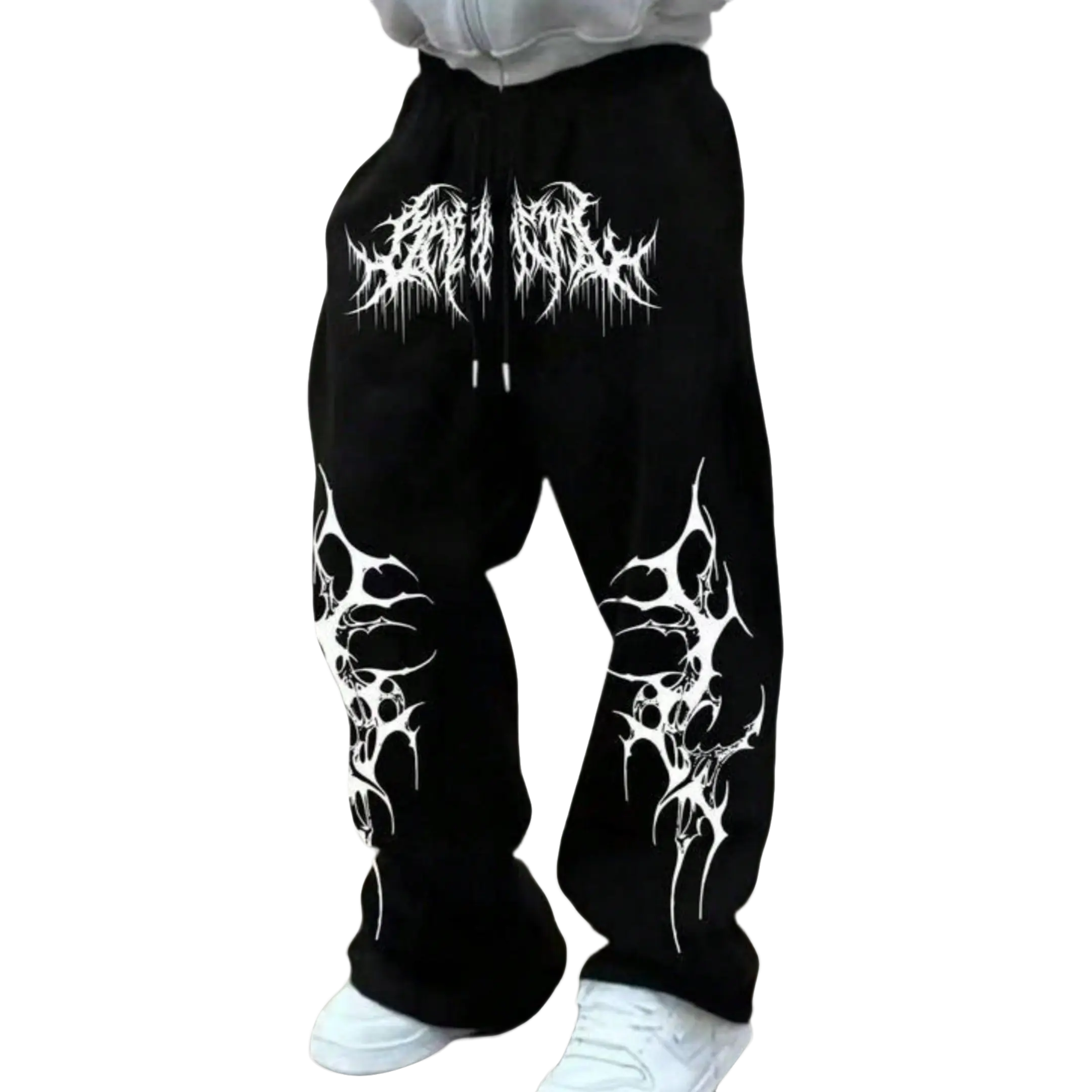 Men's Streetwear Baggy Joggers, Letter Printed Athletic Pants for All-Season Workout & Travel, Letter Printed Joggers, Workout Joggers