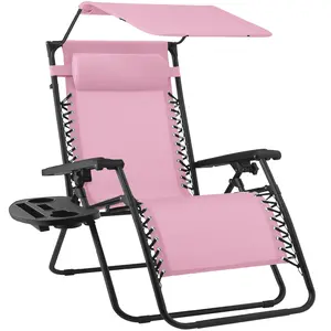 Best Choice Products Folding Zero Gravity Recliner Patio Lounge Chair w/ Canopy Shade, Headrest, Tray Best Choice Products Folding Zero Gravity Recliner Patio Lounge Chair w/ Canopy Shade, Headrest, Tray