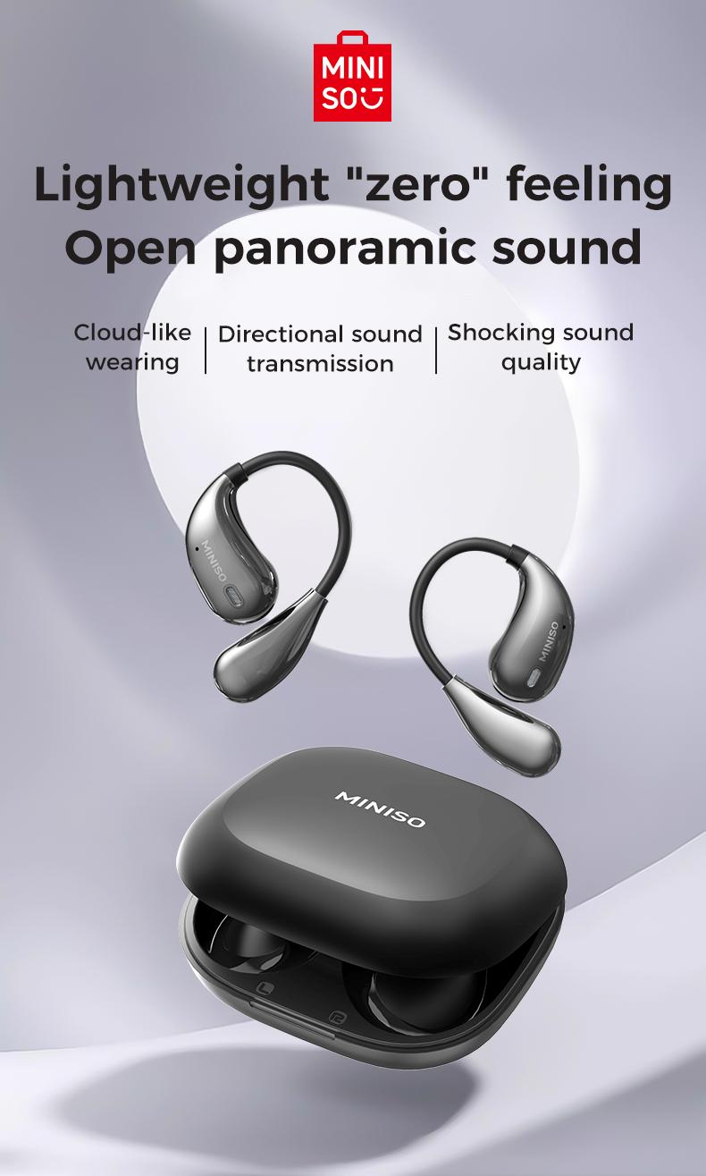 MINISO X33 Translation Earbuds Bluetooth 5.4 with Real-Time Translation in 134 Languages IPX5 Waterproof Sports Earphones for Music & Phone Calls Long Endurance