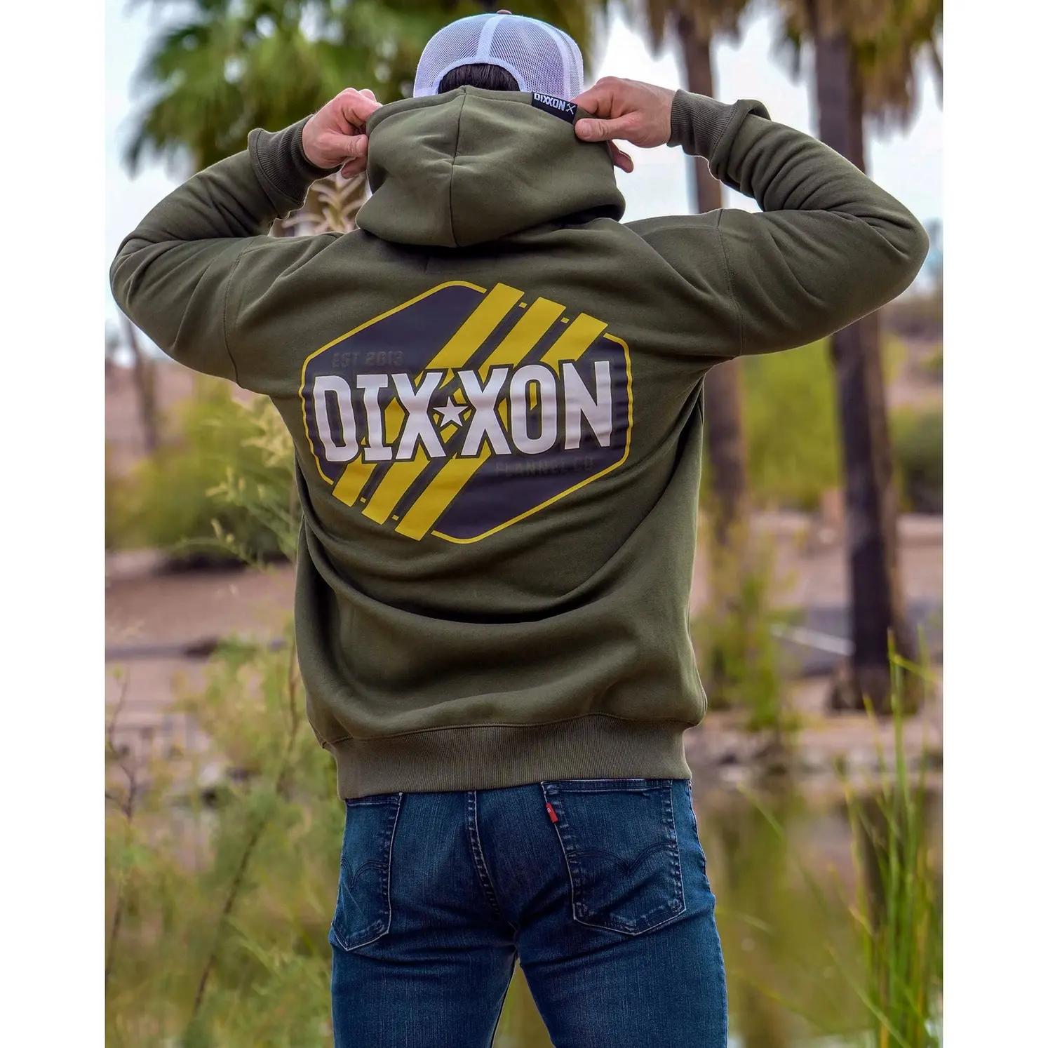 Tactical Badge Zip Up Hoodie - O.D. Green