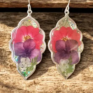 Resin Flower Earrings